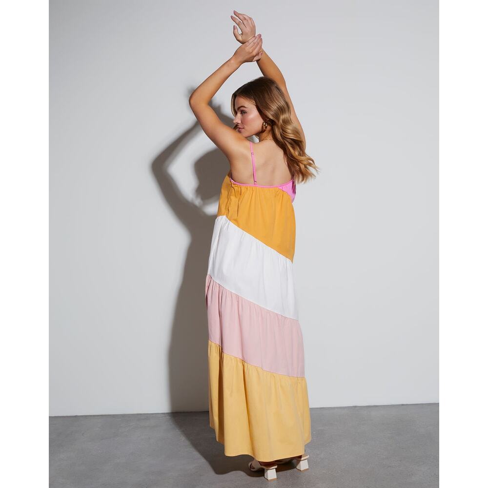 Patricia Colorblock Cotton Maxi Dress, NWT, XS - Picture 3 of 9